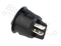 Switch rocker snap-in on/off round black DPST